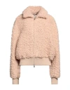 Stella Mccartney Softly Textured Cropped Bomber Jacket In Beige