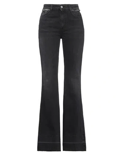 Stella Mccartney Woman Jeans Black Size 29 Cotton, Polyester, Viscose, Polyurethane Resin, Metal