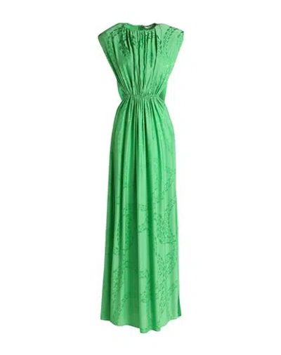 Stella Mccartney Woman Maxi Dress Green Size 6-8 Viscose, Silk