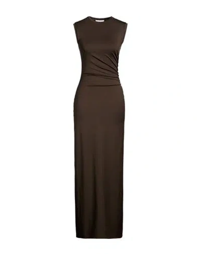 Stella Mccartney Woman Maxi Dress Military Green Size M Polyamide, Elastane In Brown