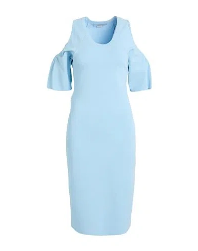 Stella Mccartney Woman Midi Dress Sky Blue Size 8-10 Viscose, Polyester