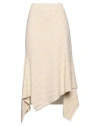 Stella Mccartney Ribbed Midi Skirt In Beige
