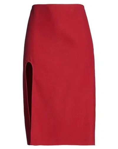 Stella Mccartney Woman Midi Skirt Burgundy Size 6-8 Wool In Red