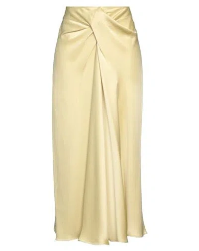 Stella Mccartney Woman Midi Skirt Light Yellow Size 6-8 Acetate, Viscose