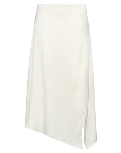 Stella Mccartney Woman Midi Skirt Off White Size 6-8 Viscose, Acetate