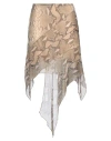 Stella Mccartney Womens Multicolor Brown Python Asymmetric-hem Silk Midi Skirt In Beige