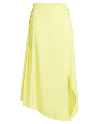 Stella Mccartney Woman Midi Skirt Yellow Size 6-8 Viscose, Acetate