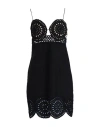 Stella Mccartney Woman Mini Dress Black Size 4-6 Linen, Cotton, Polyamide