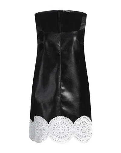Stella Mccartney Woman Mini Dress Black Size 4-6 Viscose, Polyurethane, Cotton, Linen, Polyamide