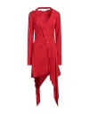 Stella Mccartney Asymmetric Viscose Mini Dress In Red