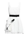 Stella Mccartney Ladies Cream Sleeveless Belted Mini Dress In White