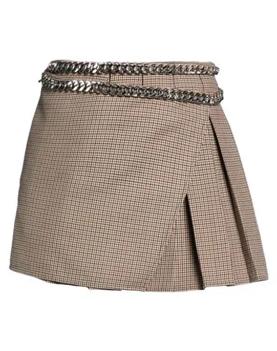 Stella Mccartney Woman Mini Skirt Beige Size 2-4 Wool In Brown