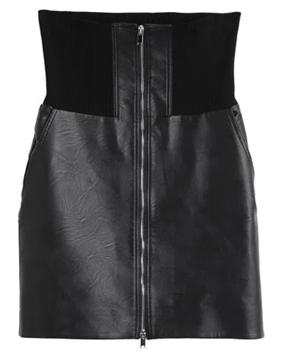Stella Mccartney Woman Mini Skirt Black Size 6-8 Viscose, Polyurethane, Polyester