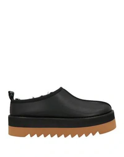 Stella Mccartney Woman Mules & Clogs Black Size 8 Textile Fibers, Synthetic Material In Multi