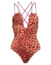 Stella Mccartney Woman One-piece Swimsuit Purple Size M Polyamide, Elastane