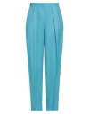 Stella Mccartney Woman Pants Azure Size 6-8 Viscose, Linen In Blue