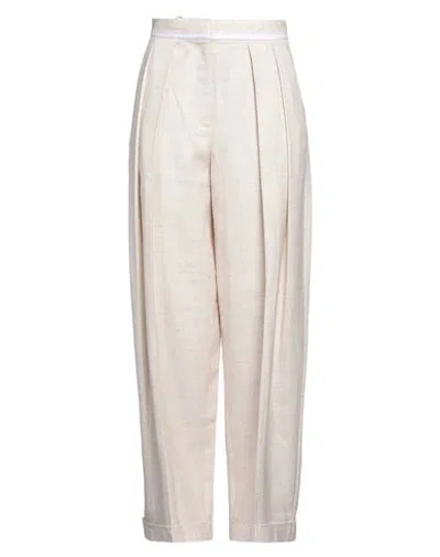 Stella Mccartney Woman Pants Beige Size 4-6 Viscose, Linen, Cotton In Neutral