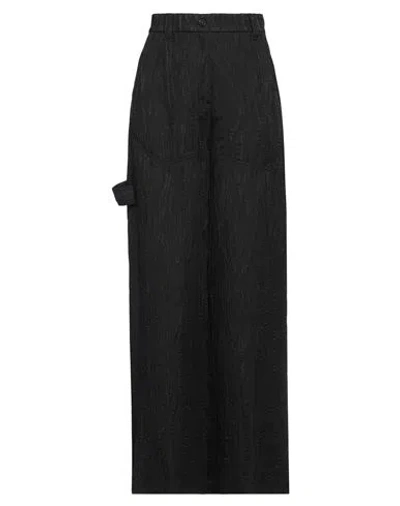 Stella Mccartney Woman Pants Black Size 2-4 Cotton, Silk, Viscose, Polyester, Resin