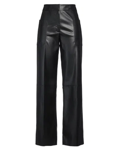 Stella Mccartney Woman Pants Black Size 8-10 Polyester, Polyurethane Coated In Black
