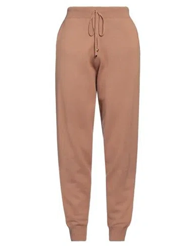 Stella Mccartney Woman Pants Camel Size M Virgin Wool, Wool, Polyamide, Elastane In Beige
