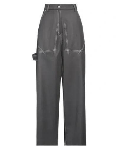 Stella Mccartney Woman Pants Lead Size 6-8 Wool, Polyester, Viscose, Polyurethane Resin In Gray