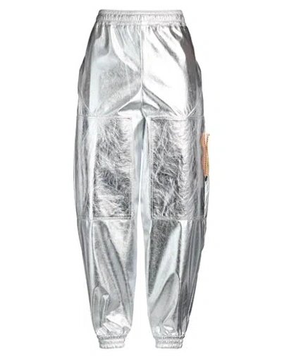 Stella Mccartney Woman Pants Silver Size 6-8 Polyester In Metallic