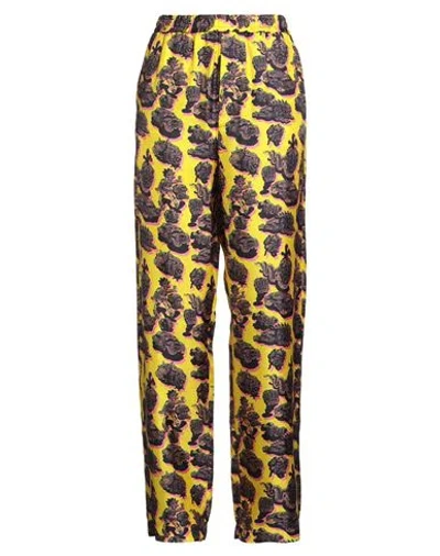 Stella Mccartney Woman Pants Yellow Size S Silk In Multi