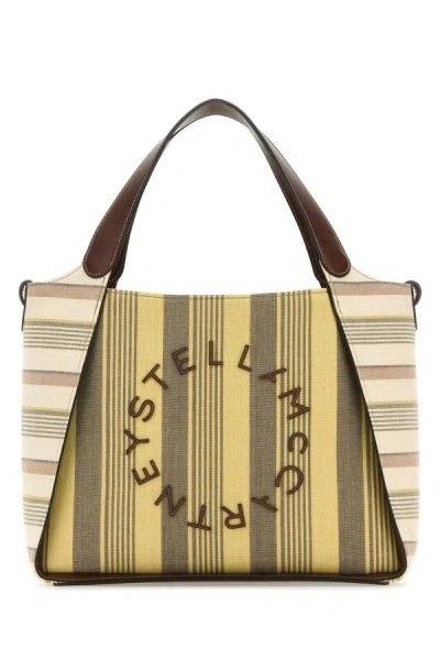 Stella Mccartney Printed Fabric Stella Logo Handbag In Multicolor