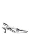 Stella Mccartney Iconic Crystal 50mm Pumps In Silver