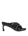 Stella Mccartney Woman Sandals Black Size 6 Textile Fibers In Black