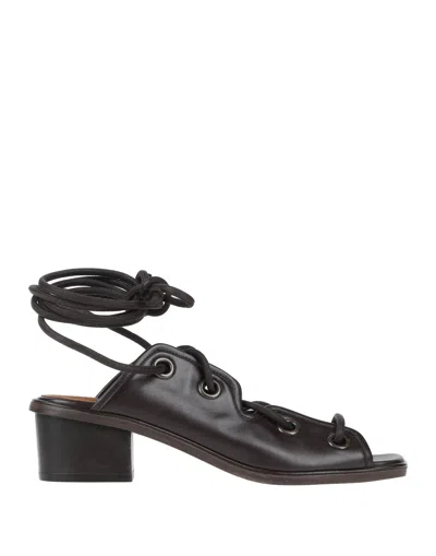 Stella Mccartney Woman Sandals Brown Size 8 Synthetic Material In Black