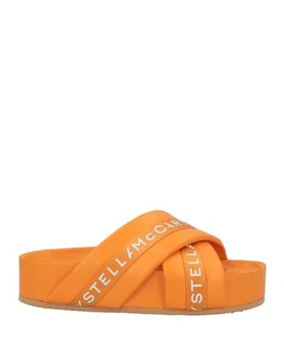 Stella Mccartney Woman Sandals Orange Size 7 Textile Fibers In Orange