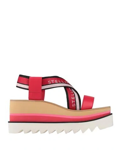 Stella Mccartney Woman Sandals Red Size 8 Textile Fibers
