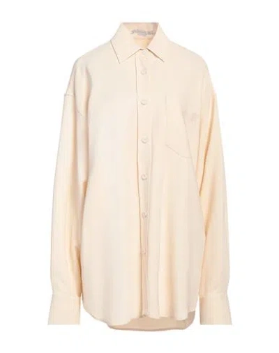 Stella Mccartney Woman Shirt Beige Size 6-8 Viscose, Elastane In Neutral