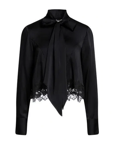 Stella Mccartney Woman Shirt Black Size 4-6 Viscose, Acetate, Polyamide
