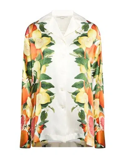 Stella Mccartney Woman Shirt White Size 14-16 Silk In Multi