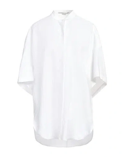 Stella Mccartney Linen-blend Tunic Shirt In 白色