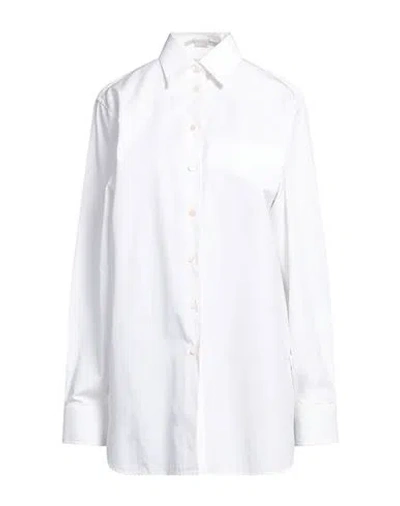 Stella Mccartney Woman Shirt White Size 6-8 Cotton, Silk
