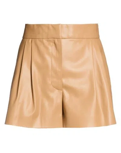 Stella Mccartney Woman Shorts & Bermuda Shorts Camel Size 4-6 Polyester, Polyurethane In Brown