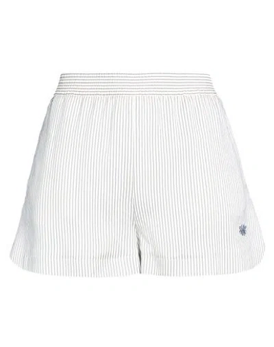 Stella Mccartney Woman Shorts & Bermuda Shorts Navy Size 6-8 Silk In White