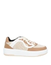 Stella Mccartney Two-tone Alter Mat And Canvas S-wave 1 Sneakers In Beige