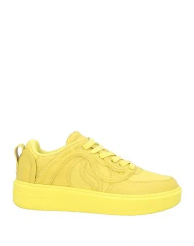 Stella Mccartney Woman Sneakers Lime Green Size 6 Textile Fibers In Yellow