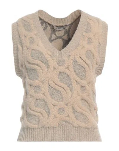 Stella Mccartney Woman Sweater Beige Size M Alpaca Wool, Polyamide, Elastane In Burgundy
