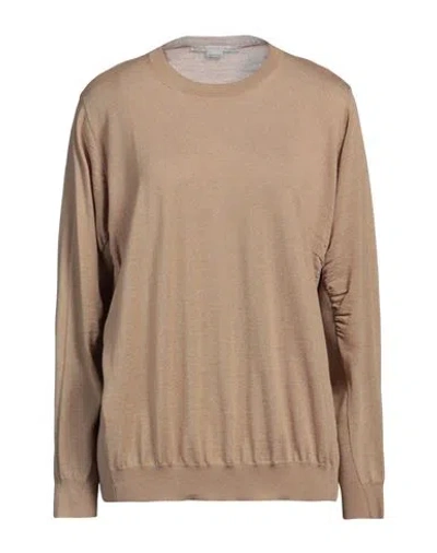 Stella Mccartney Woman Sweater Camel Size 6-8 Virgin Wool In Beige