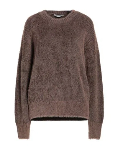 Stella Mccartney Woman Sweater Camel Size M Polyamide, Virgin Wool In Brown