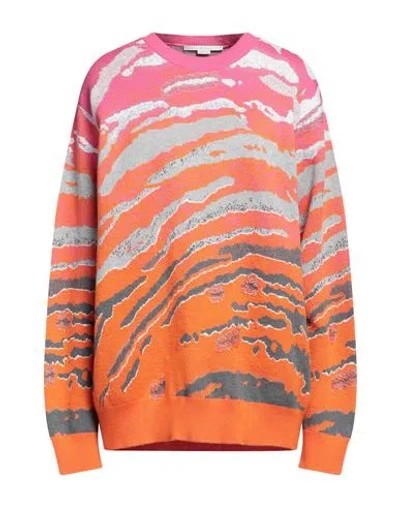 Stella Mccartney Woman Sweater Fuchsia Size 10-12 Virgin Wool, Cotton In Pink