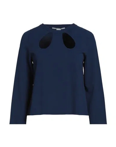 Stella Mccartney Woman Sweater Navy Size 0 Viscose, Polyester In Blue
