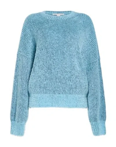 Stella Mccartney Woman Sweater Turquoise Size M Polyamide, Virgin Wool In Blue