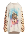 Stella Mccartney Ladies Magnolia Tiger Print Cotton Hoodie In Beige