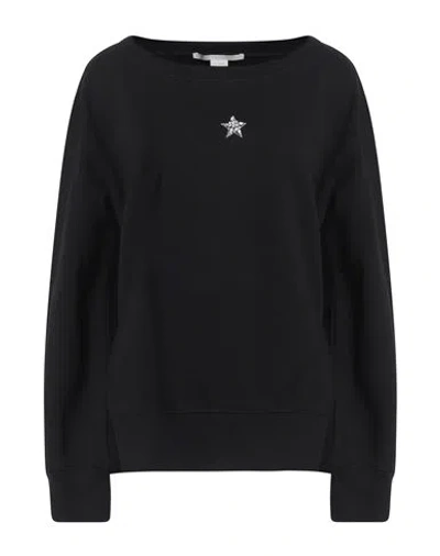 Stella Mccartney Woman Sweatshirt Black Size L Cotton, Elastane